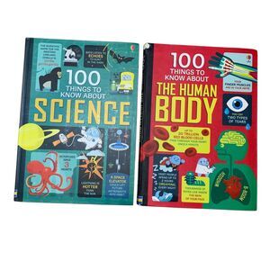 Set of 2 100 Things To Know About Science The Human Body Usborne Books